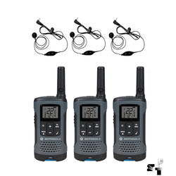 Trio de Handies Motorola T200 32 KM - 22 Canales + 3 Auriculares