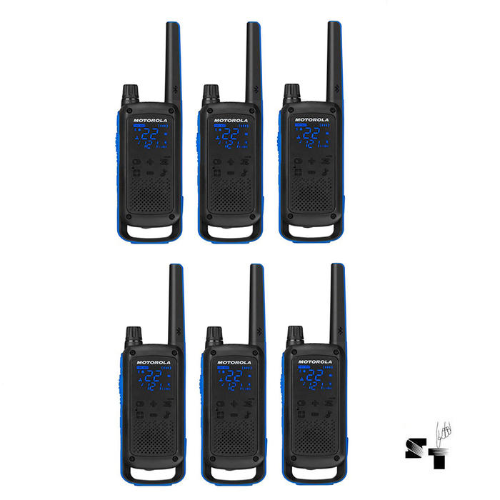 Seis Handies Motorola T802 56 km - 22 Canales - Digital - Bluetooth