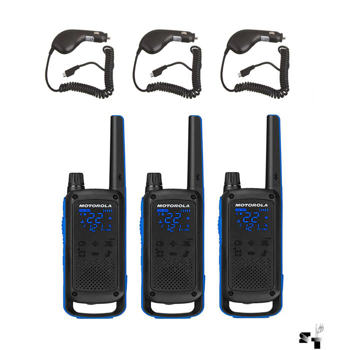 Trio de Handies Motorola T802 56 km - 22 Canales - Digital - Bluetooth