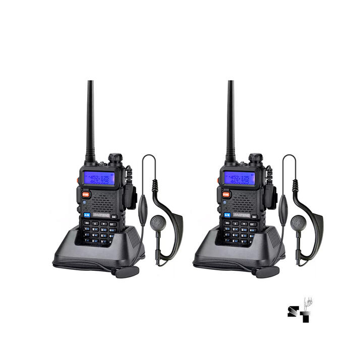 Par de Handie Baofeng Bibanda Uv5r 8w Uhf Vhf Recargable Manos Libres