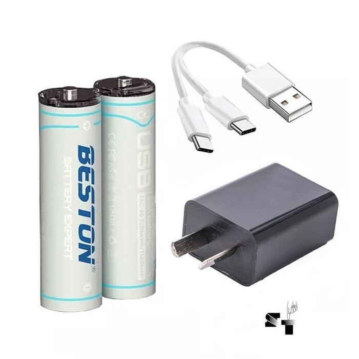 Pila Recargable AA Beston 1460 mah Usb Tipo C 1.5v