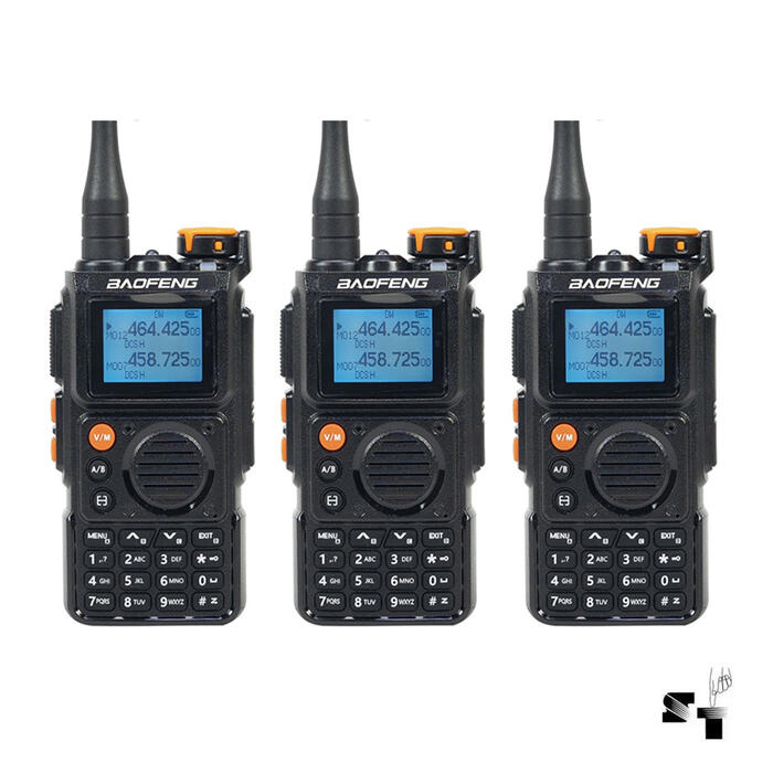 Trio de Handies Baofeng UV-K6 6 W - Recargable