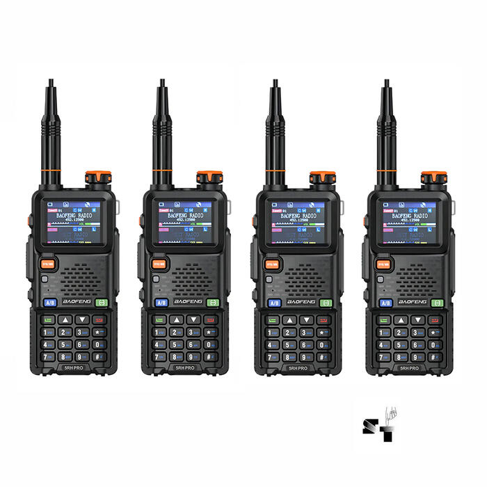 Cuatro de Handie Baofeng UV5RH 10w Uhf Vhf FM - CON FUENTE -