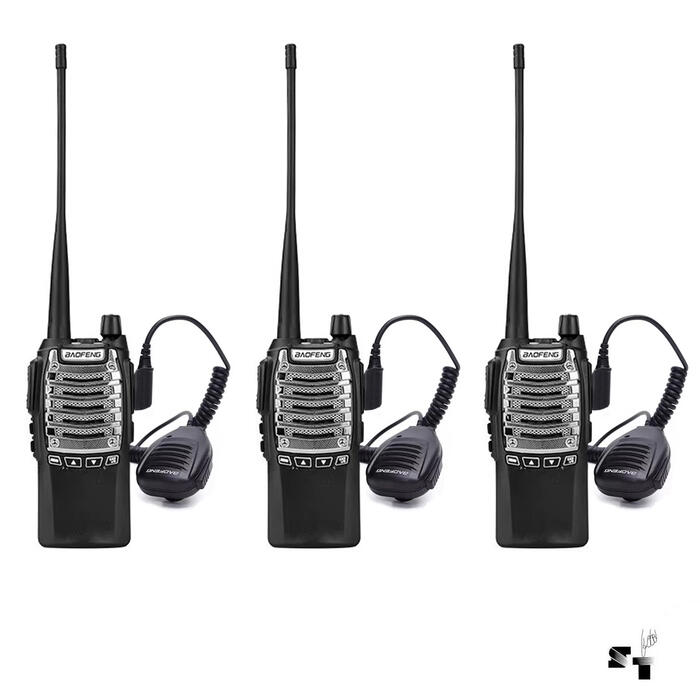 Trio de Handies Baofeng UV-8D 8 W Uhf Recargable