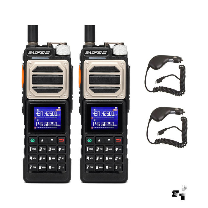 Par de Handies Baofeng UV-25 10 Watts + Carg. 12 v
