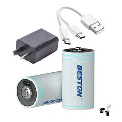 Dos Pilas Beston Recargables Tipo D 1.5v 4000mah