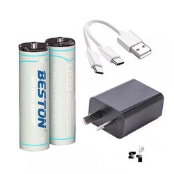 Pila Recargable AA Beston 1460 mah Usb Tipo C 1.5v
