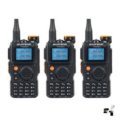 Trio de Handies Baofeng UV-K6 6 W - Recargable 