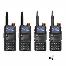 Cuatro de Handie Baofeng UV5RH 10w Uhf Vhf FM - CON FUENTE -